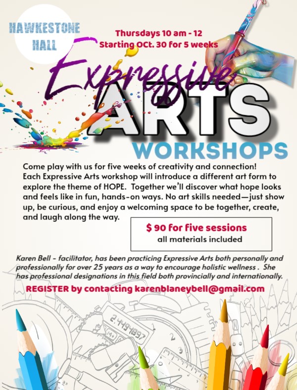 Poster for Expressive Arts classes