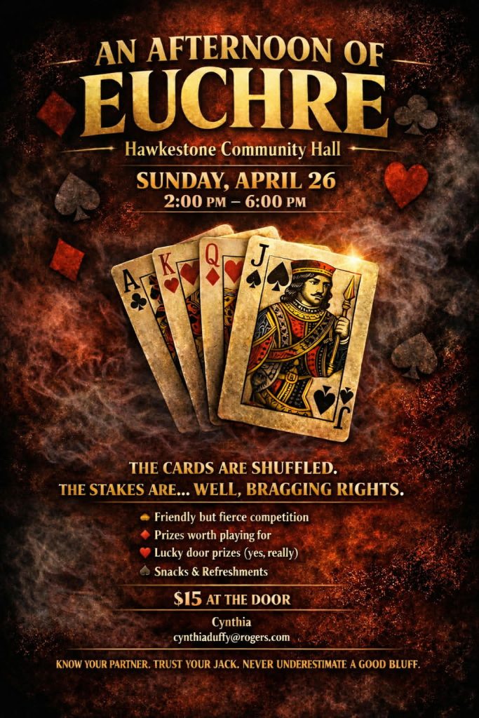 Poster for Euchre afternoon