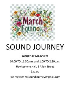 Poster for March Equinox Sound Journey